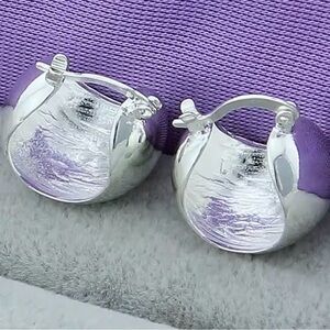 .925 Sterling Silver Hoop Earrings